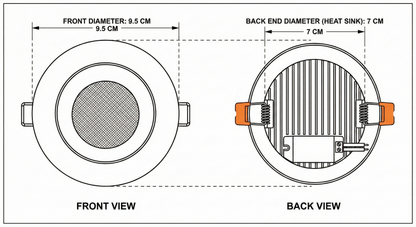 Recessed COB Downlight 6 Watt